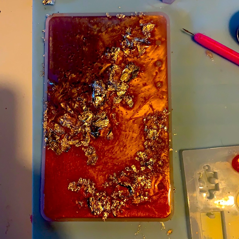 Handmade resin journal.